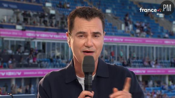 Laurent Luyat à l'animation de l'athlétisme sur France 3.