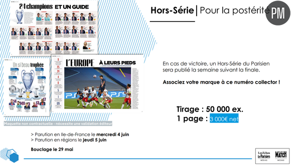 En cas de victoire du PSG, "Le Parisien" publiera un hors-série collector.