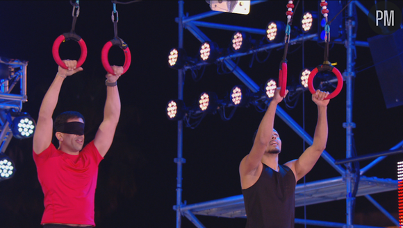 Salim Ejnaïni et son coach dans "Ninja Warrior" sur TF1