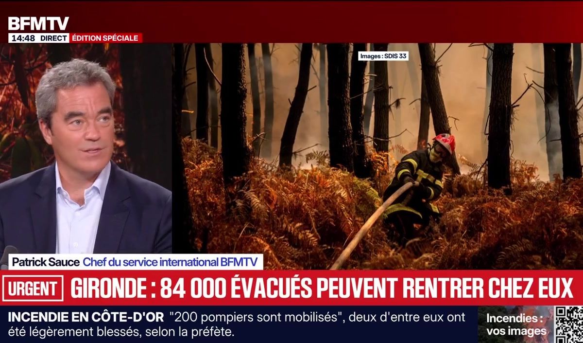 "Une vidéo à titre privé, sans autorisation" : En marge de la couverture des incendies, des individus s'emparent d’un micro BFMTV et tiennent des propos racistes, la chaîne réagit