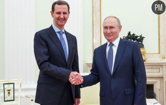 Bachar El Assad et Vladimir Poutine à Moscou le 24 juillet 2024.