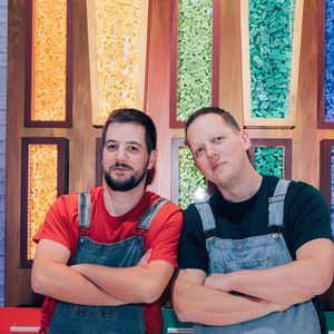 Quentin et Cédric de "Lego Masters" 2025.