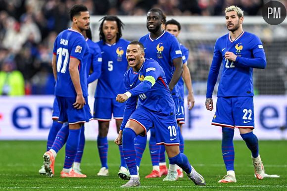 L'équipe de France de football face à la Croatie en mars 2025.