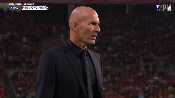 Zinédine Zidane lors de Belgique/France, retransmis sur TF1