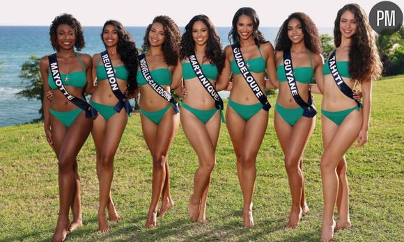 Miss Mayotte, Miss Réunion, Miss Nouvelle-Calédonie, Miss Martinique, Miss Guadeloupe, Miss Guyane, Miss Tahiti.