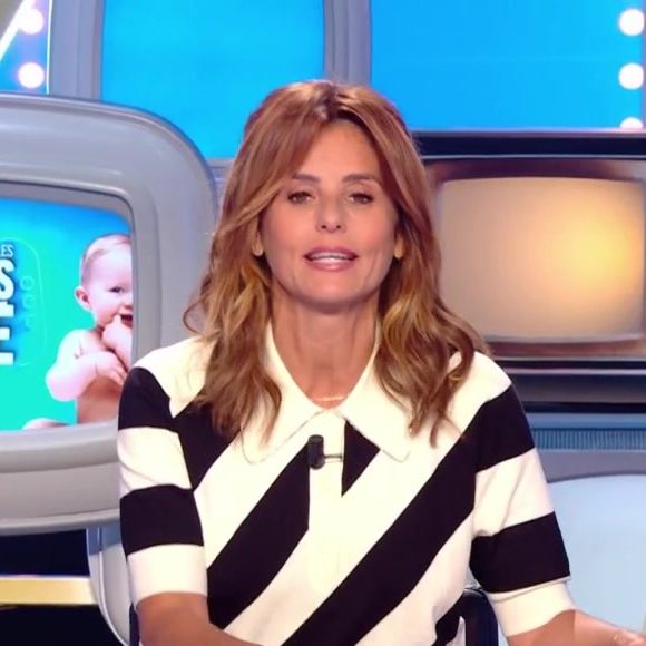 Faustine Bollaert aux commandes de l'émission "Les enfants de la télé" sur M6.