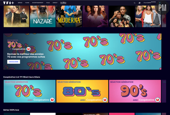 Coopérative U fait campagne sur TF1+.