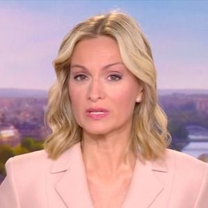 Audrey Crespo-Mara aux commandes du "20 Heures" de TF1 hier soir.