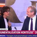 &quot;Je reste en régie&quot; : Après son interview sur LCI, Rachida Dati, qui sera jugée pour corruption, &quot;revient&quot; sans prévenir en plateau pour reprendre Guillaume Roquette