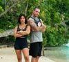 Cynthia et Giovanni, candidats de "La Bataille, la malédiction de l'île" sur TFX