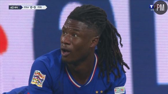 Le footballeur français Eduardo Camavinga face à Israël le 14 novembre 2024