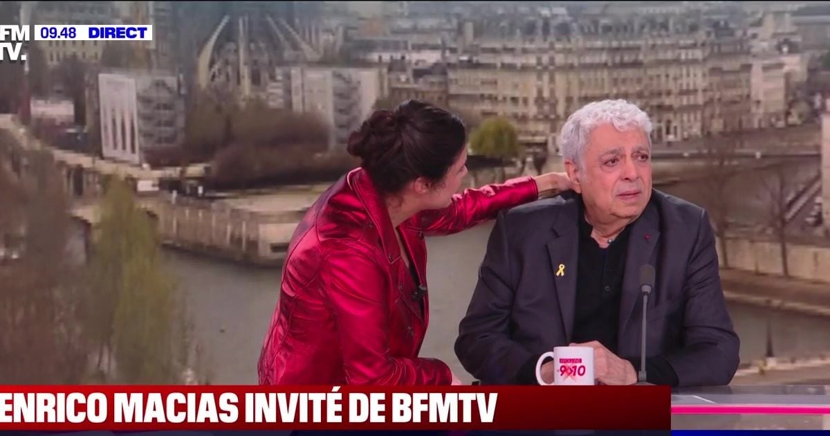 Quá khó khăn...": Enrico Macias bật khóc trước mặt Apolline de Malherbe trực tiếp trên BFMTV - Puremédias