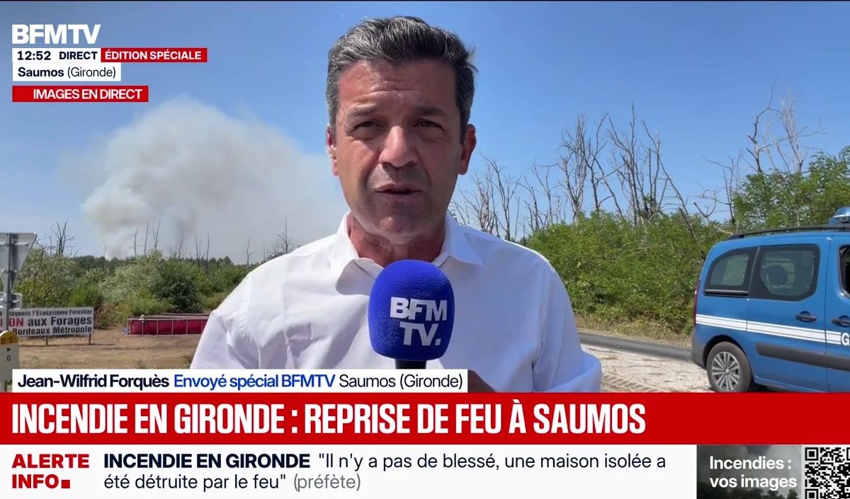 "Je me suis senti humilié" : Jean-Wilfrid Forquès, journaliste de BFMTV frappé en marge de la couverture des incendies en Gironde, raconte son agression