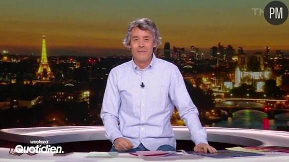 Yann Barthès à l'animation de "Quotidien" hier soir sur TMC.