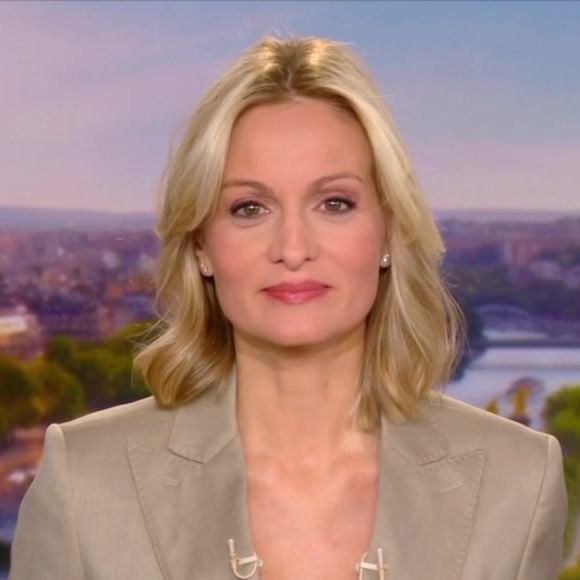 Audrey Crespo-Mara aux commandes du "20 Heures" de TF1 hier soir.